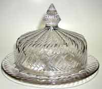 Paden City # 201 Spiral Optic Butter Dish