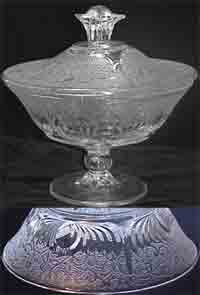 Paden City # 221 Maya Covered Compote