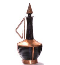 Paden City # 991 Penny Line Decanter with Copper