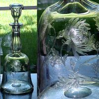 Tiffin #14179 Decanter w/ Aster Etch