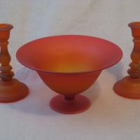 Tiffin #15179 Footed Compote w/ #51 Candlesticks