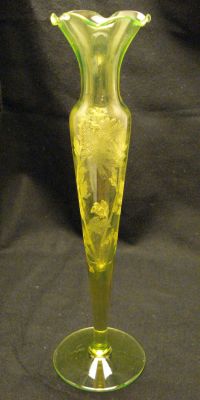 Tiffin #R-   17 Vase with Aster Etch