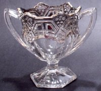 U. S. Glass #15140 Athenia Footed Cream & Sugar