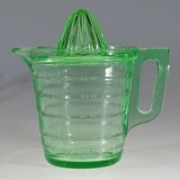 U. S. Glass Snowflake Measuring Jug w/ Reamer