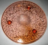 U. S. Glass Shaggy Daisy Cake Plate