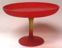 Tiffin Amberina Satin Glass Compote