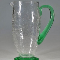 Tiffin #14194 Bi-Color Crackle Pitcher