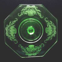 Tiffin #  345 Low Footed Salver with the Trojan etch.