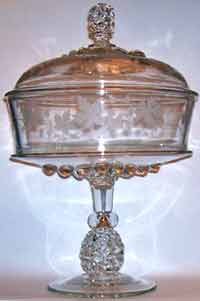 U. S. Glass Pavonia or Pineapple Compote