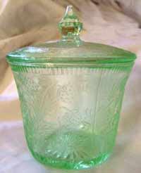 U. S. Glass Strawberry Sugar Bowl
