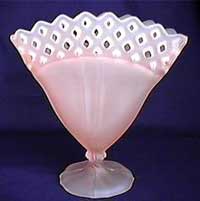 Tiffin #  310 Open Work Fan Vase