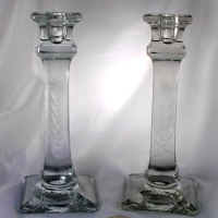 Westmoreland #1012 Candlesticks w/ Cutting
