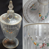 Westmoreland #1700 Candy w/ Enamel Decoration