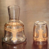 Westmoreland #1799 Night Set w/ Lotus #1003 Gold Encrusted Etch