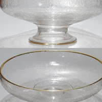 Westmoreland #1815 Cupped Bowl w/ Brocade Etch