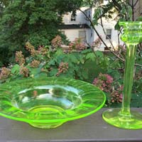 Westmoreland Console Bowl & #1027 Candlesticks