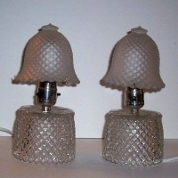 Westmoreland # 555 English Hobnail EH-237 Boudoir Lamps