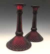 Westmoreland # 555 English Hobnail Candlesticks