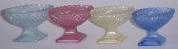 Westmoreland # 555 English Hobnail Nut Cups -- Fired-on Colors