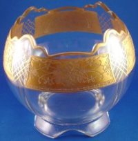 Indiana # 602.5 Rose Bowl with Deco Floral Etch