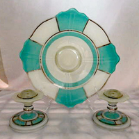 Indiana # 602.5 Moderne Classic Console w/ #603 Candlesticks