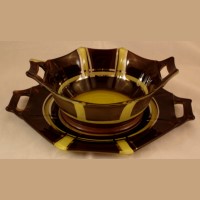 Indiana # 602 Mayonnaise & Liner w/ Moderne Classic Decoration