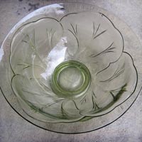 Indiana Crystal Leaf Punch Bowl