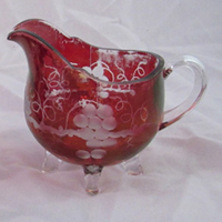 Indiana # 153 Sugar & Creamer w/ Unknown Cutting