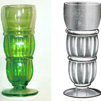 Indiana # 306 Footed Soda Glass