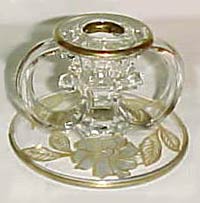 Indiana #  10 Candleholders with Gold Overlay