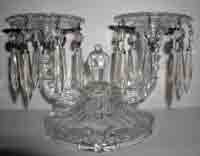 Indiana Two-Light Candlestick with Lustres