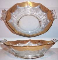 Imperial # 727 Molly Bowl w/ Gold Encrusted Bell Flower Etch