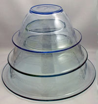 Hocking Fire-King Sapphire Blue "Philbe" Utility Bowls