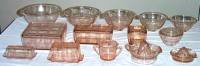 Hazel-Atlas Pink Criss-Cross Kitchenware