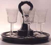 Greensburg Beverage Tray with English Pall Mall Stems