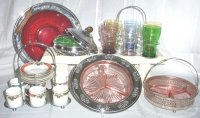 Farberware w/ Czech China & Paden City Inserts
