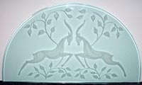Art Deco Intaglio Glass Plaque