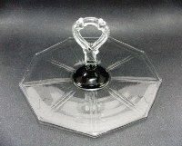 Indiana Black Enamel Decoration on # 608 Center Handled Server Indiana Black Enamel Decoration on # 608 Center Handled Server
