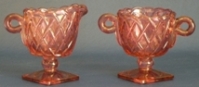 Indiana # 622 Creamer & Sugar with Red Flashing Indiana # 622 Creamer & Sugar with Red Flashing