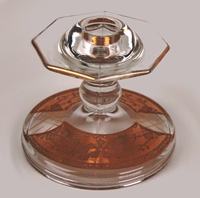 Indiana "Deco Flower" Etch on a # 603 Candlestick Indiana "Deco Flower" Etch on a # 603 Candlestick
