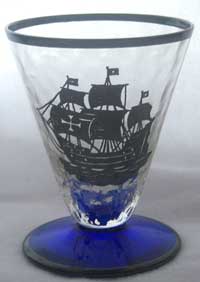 Unknown Clipper Ship Silver Overlay
