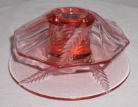 Unknown Cutting on Heisey Twist Candleholder