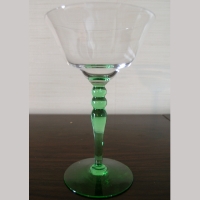 Unknown Bi-Color Goblet w/ Ball Stem