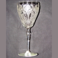 Unknown Goblet w/ Lotus #1019 Etch