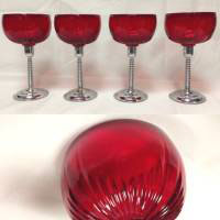 Unknown Ruby Stemware in Unknown Metal Holders