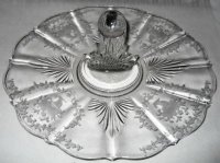 Fostoria #2545 Flame Center Handles Server