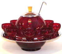 Top Prize Ruby Punch Bowl Set
