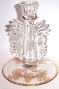 Paden City Gazebo Gold Encrusted Etch on Maya Candlestick