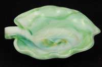 Akro Agate Leaf Ash Tray