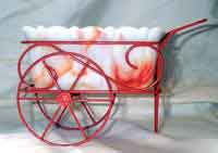Akro Agate Planter in Wire Holder